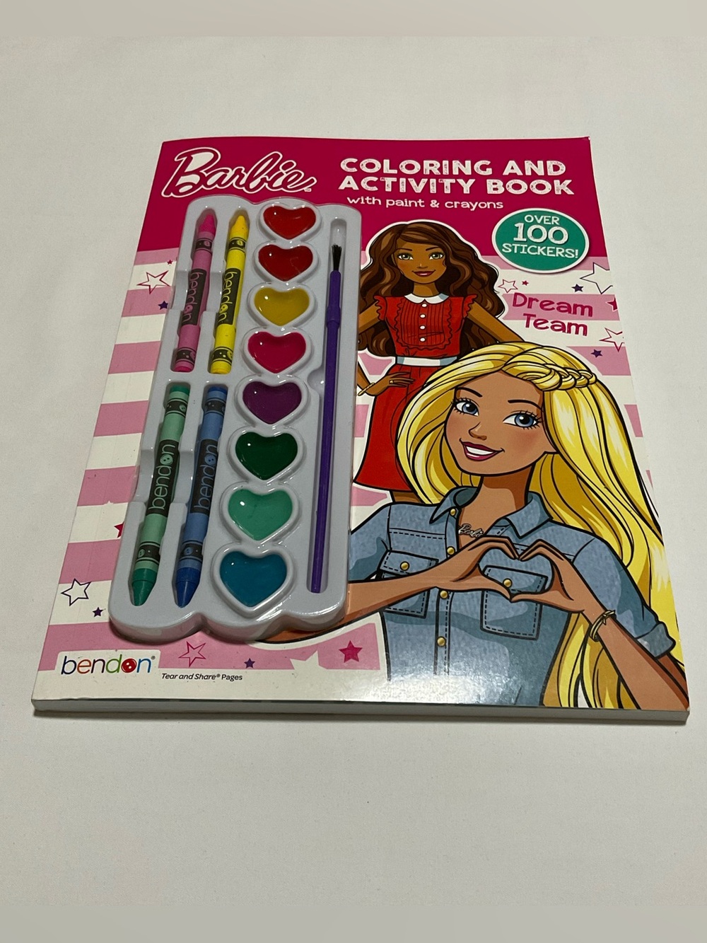 Barbie Coloring And Activity Book With Paint & Crayons